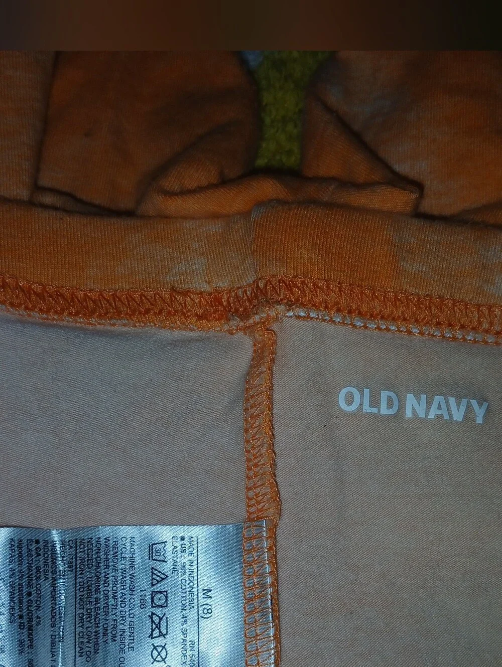 Pre-loved Gilr's Old Navy Orange Tie-Dye Kids Leggings.